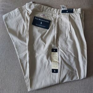 Ralph Lauren mens Pants 38 x30 NWT pleated front khaki